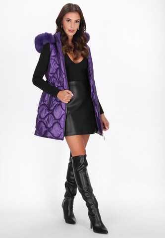 Gilet faina en violet