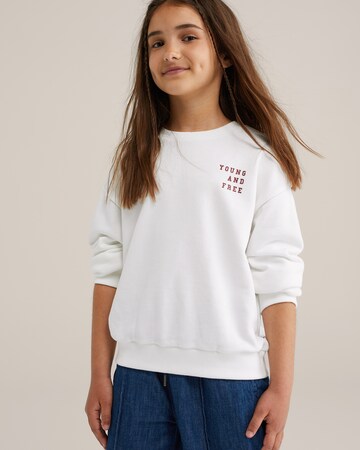 WE Fashion Collegepaita värissä valkoinen: etupuoli