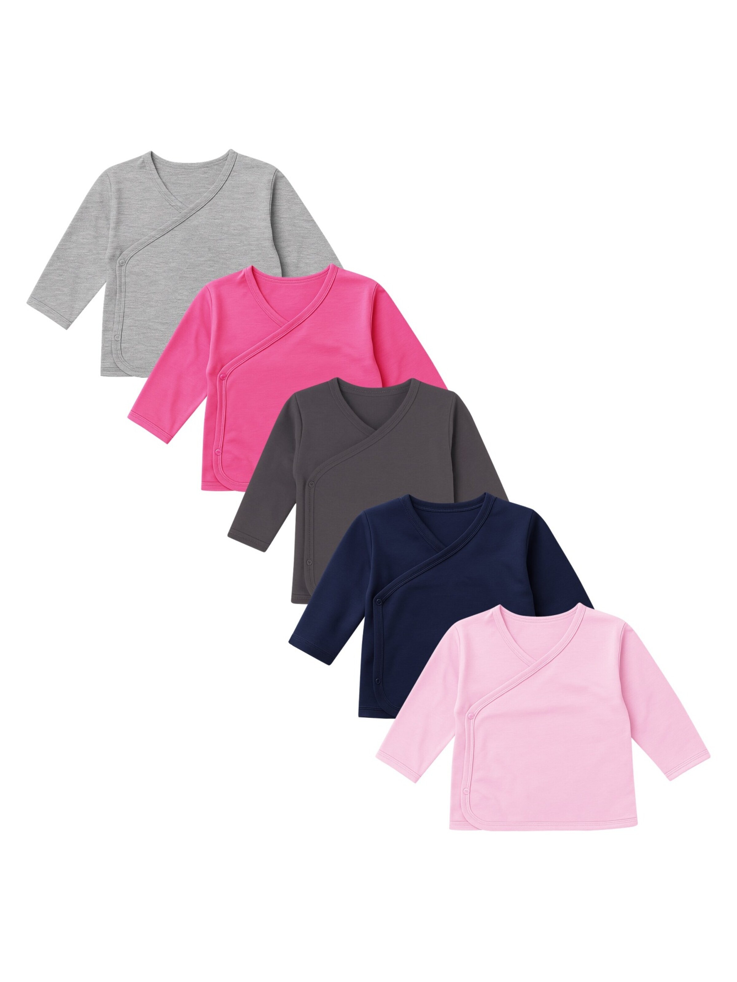 LOREZA Onderhemd 'Mädchen Baby Wickelshirts' in Gemengde kleuren: voorkant