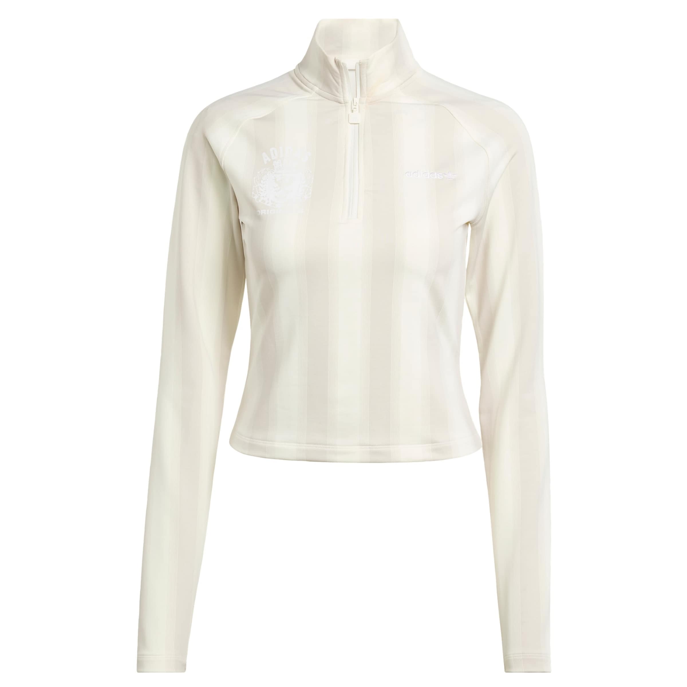 Maglietta 'Half-Zip Graphic Football Long-Sleeve' di ADIDAS ORIGINALS in bianco: frontale
