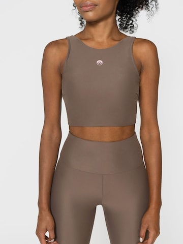 Col haut Soutien-gorge de sport 'Rhône' Horizon Athletic en marron