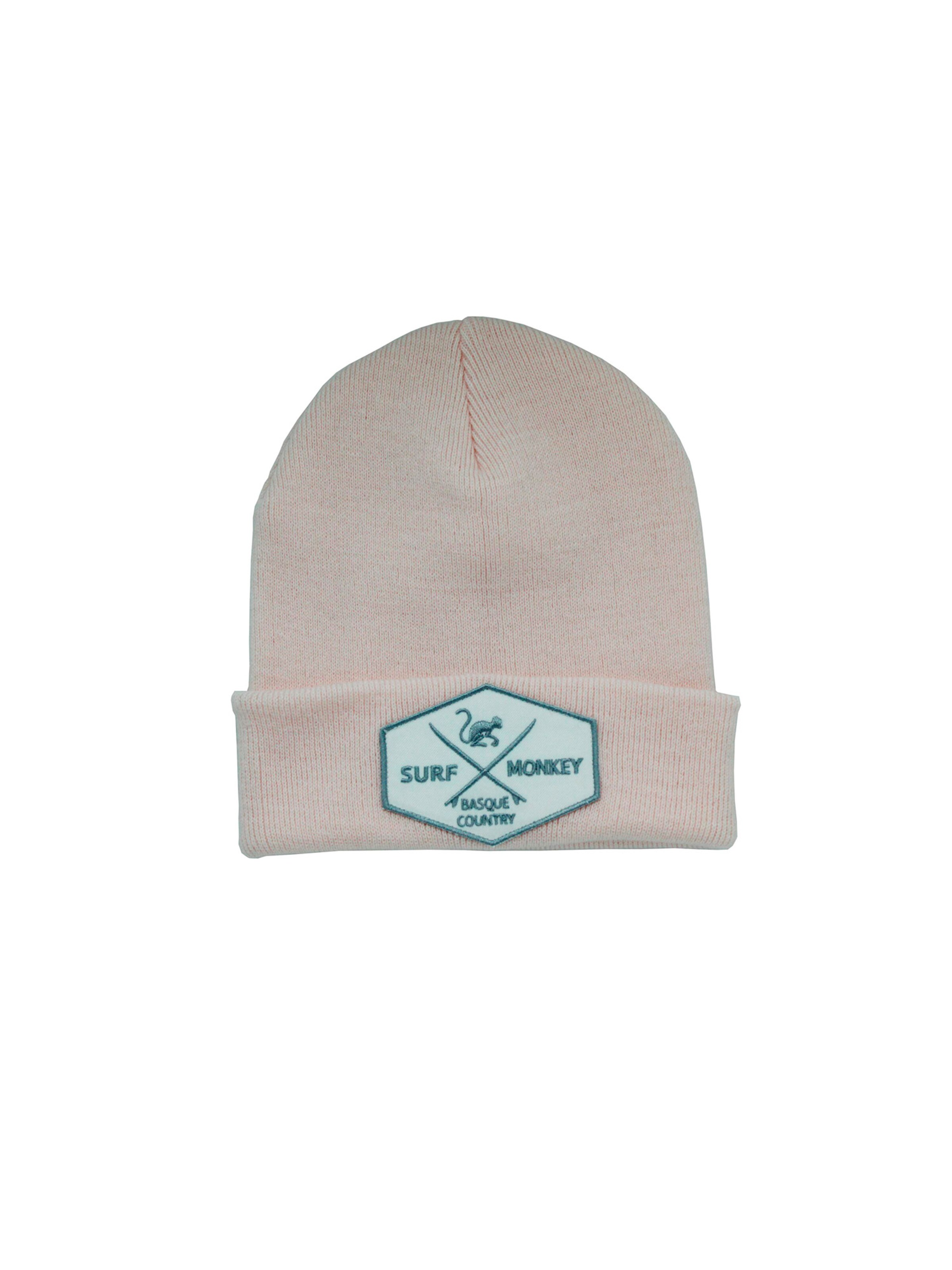 Surf Monkey Beanie in Pink: front