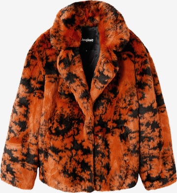 Manteau d’hiver Desigual en orange : devant