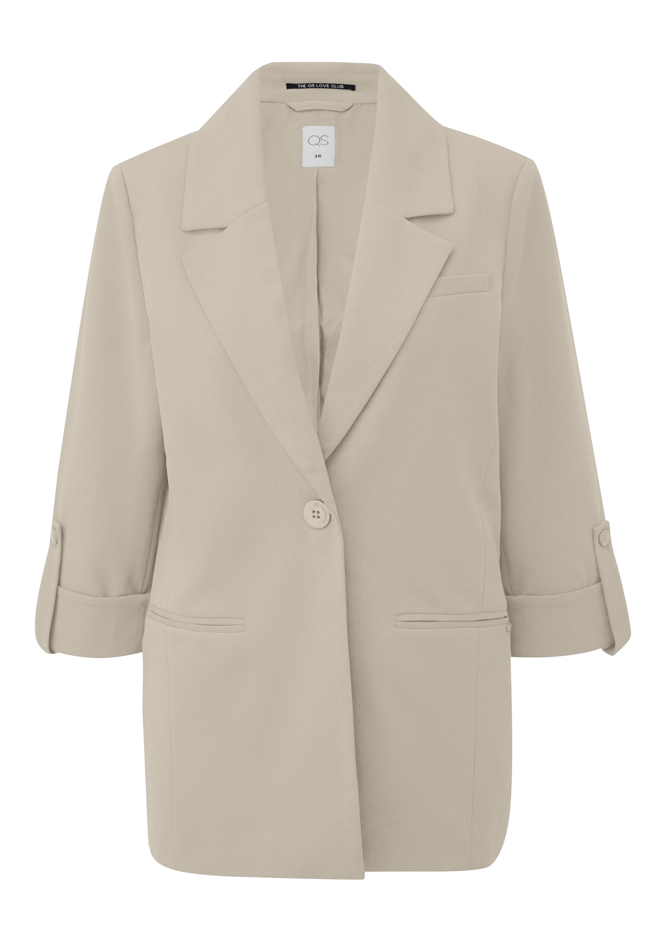 QS Blazers in Beige: voorkant