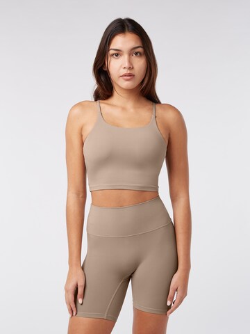 YO-GAYA Bustier Sport bh in Beige: voorkant