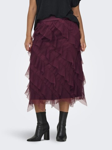 ONLY Carmakoma - Falda 'CARLafalda' en rojo: frente