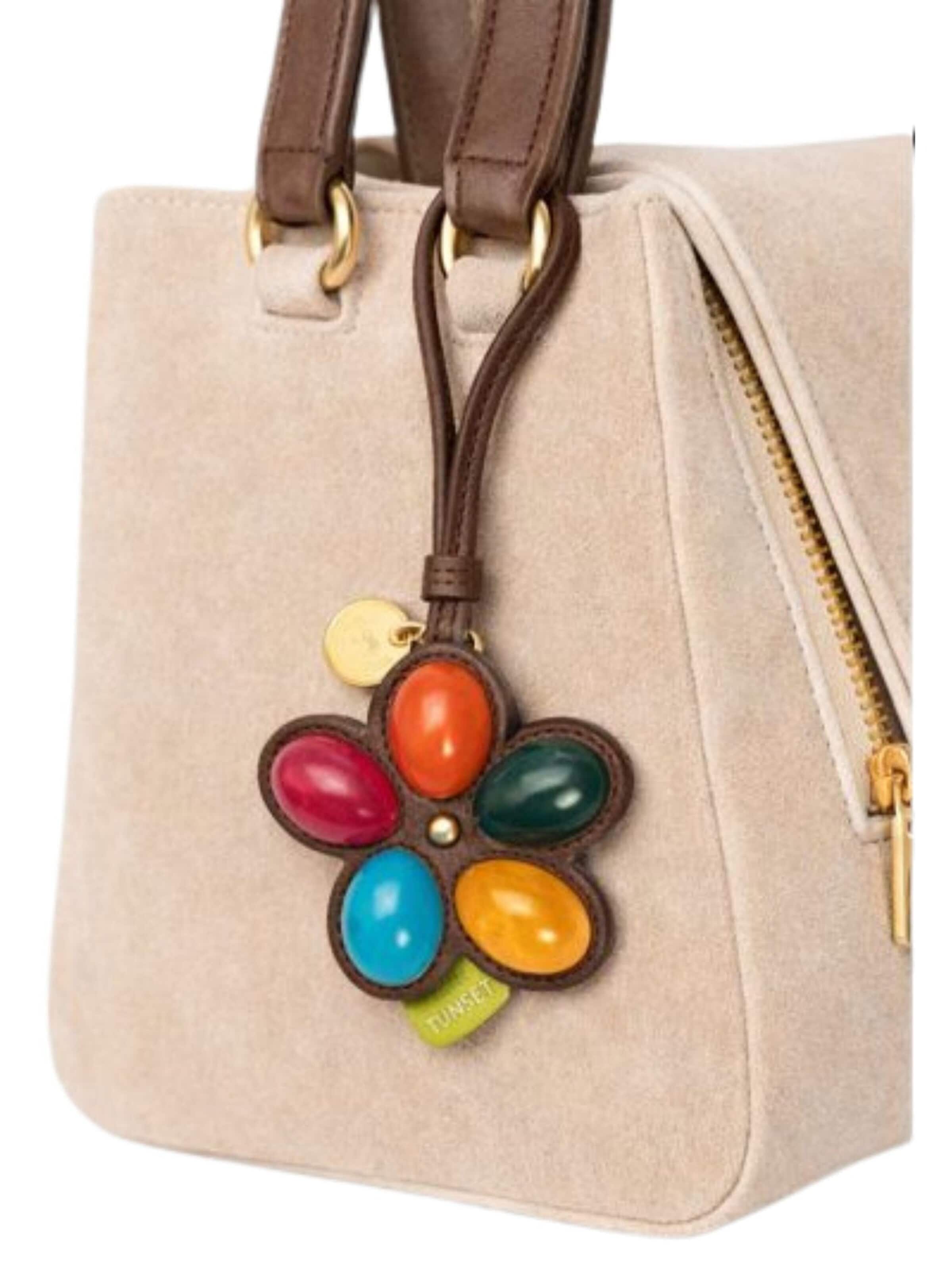 Twinset Bag accessories 'Multicolor Floral Bag Charm / Keychain' in Brown