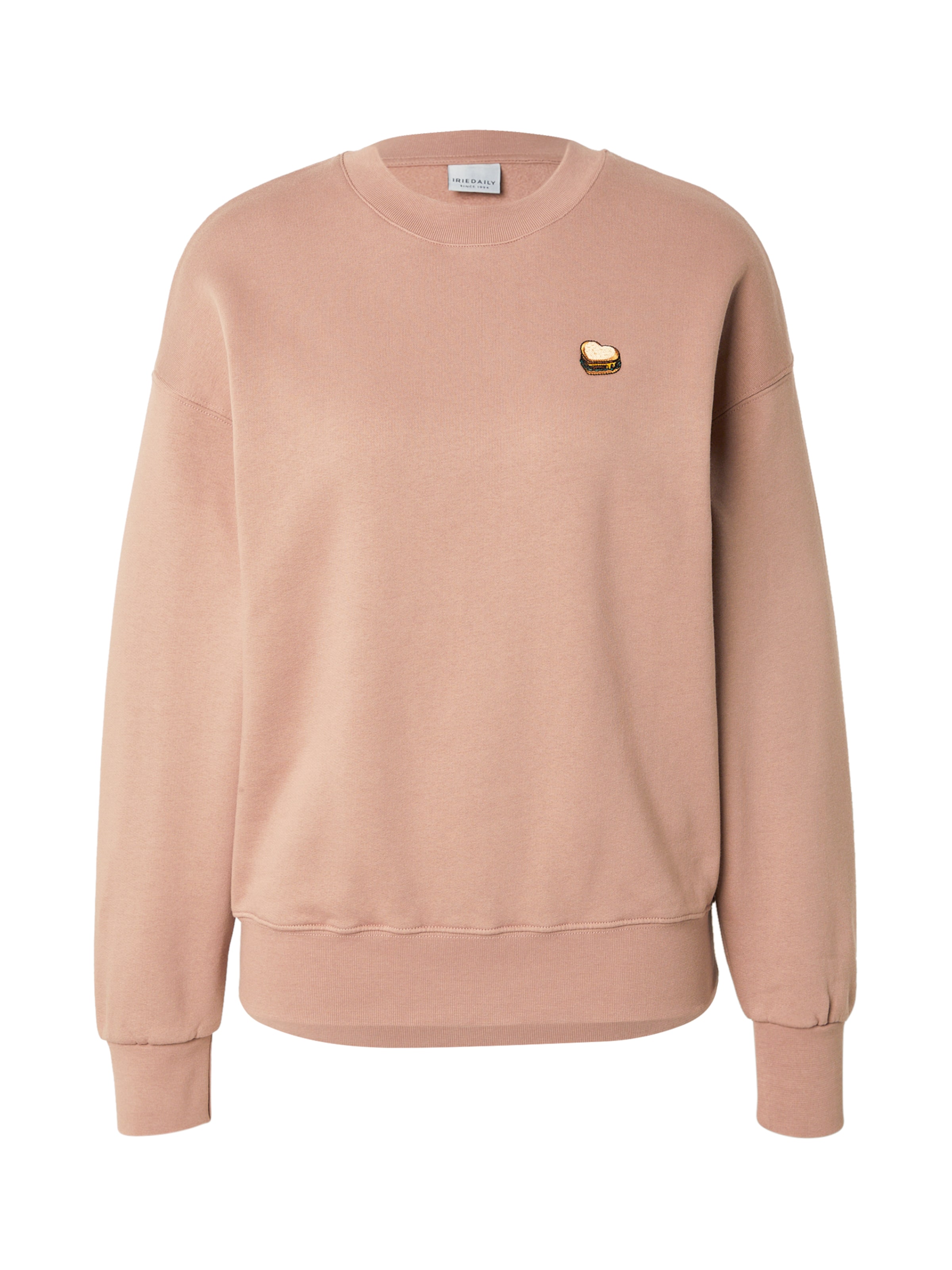 Iriedaily Μπλούζα φούτερ 'Burger Love' σε ροζ: μπροστά