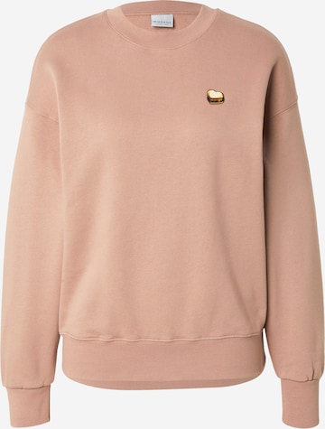 Sweat-shirt 'Burger Love' Iriedaily en rose : devant
