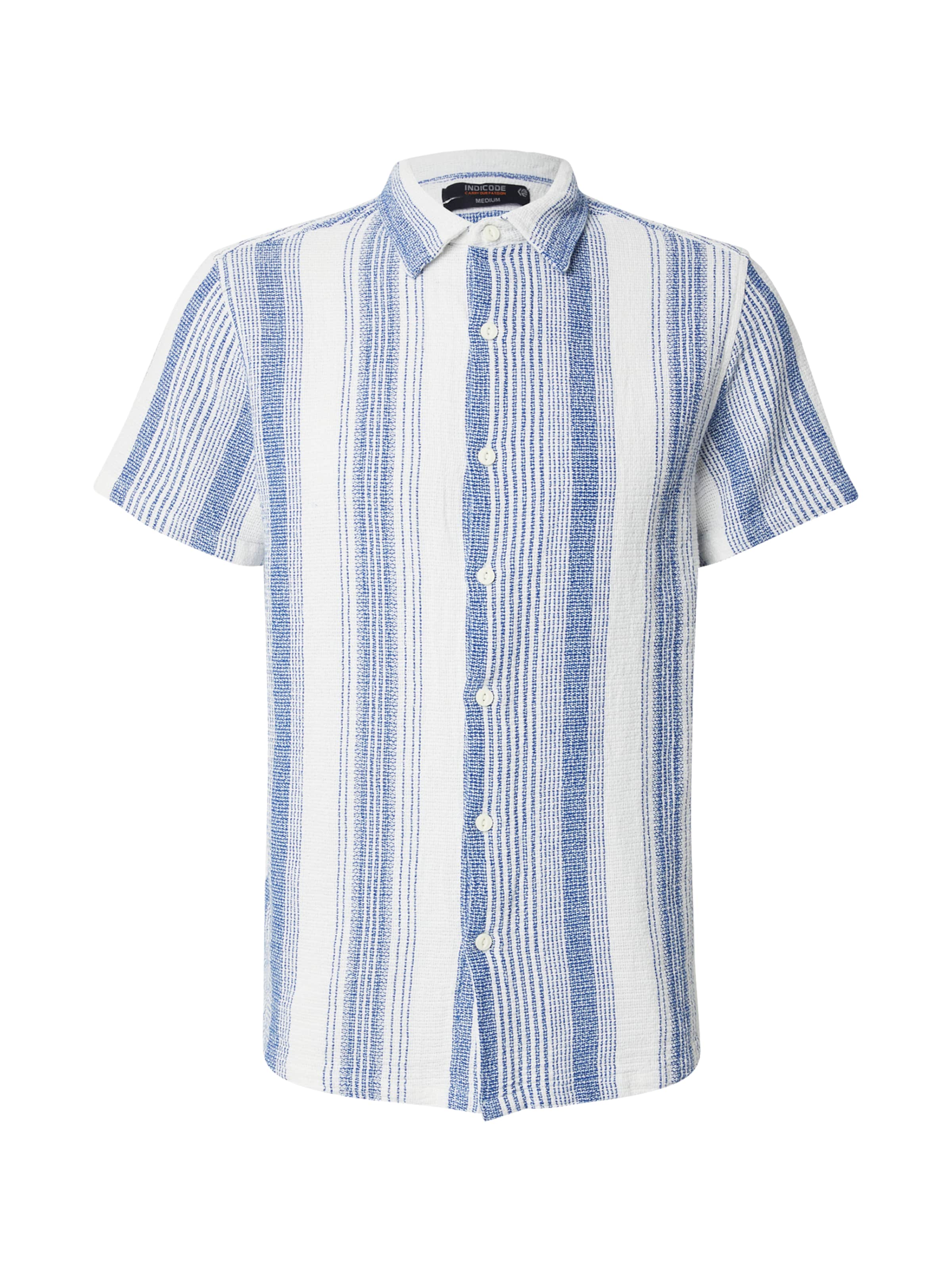 INDICODE JEANS Regular fit Button Up Shirt 'Rafko' in Blue: front