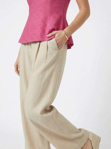 Guido Maria Kretschmer Women Wide leg Pleat-front trousers 'Emmy' in White