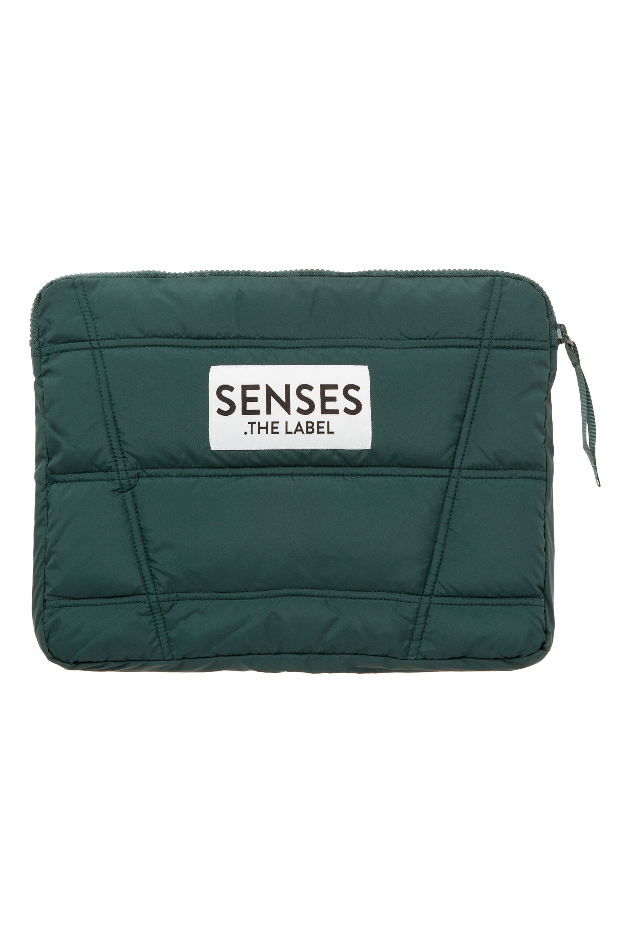 SENSES.THE LABEL Puffer Tablet Case in Grün: Vorderseite