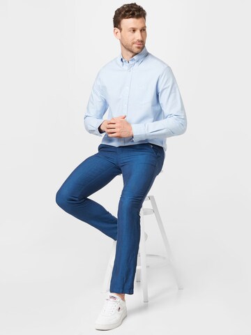 Tommy Hilfiger Tailored Regular Hose 'Hampton' in Blau