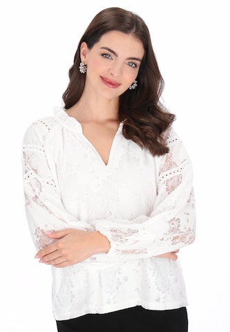 Chemisier usha BLACK LABEL en blanc : devant