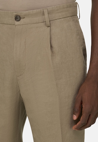 Boggi Milano Slim fit Pleat-front trousers in Grey