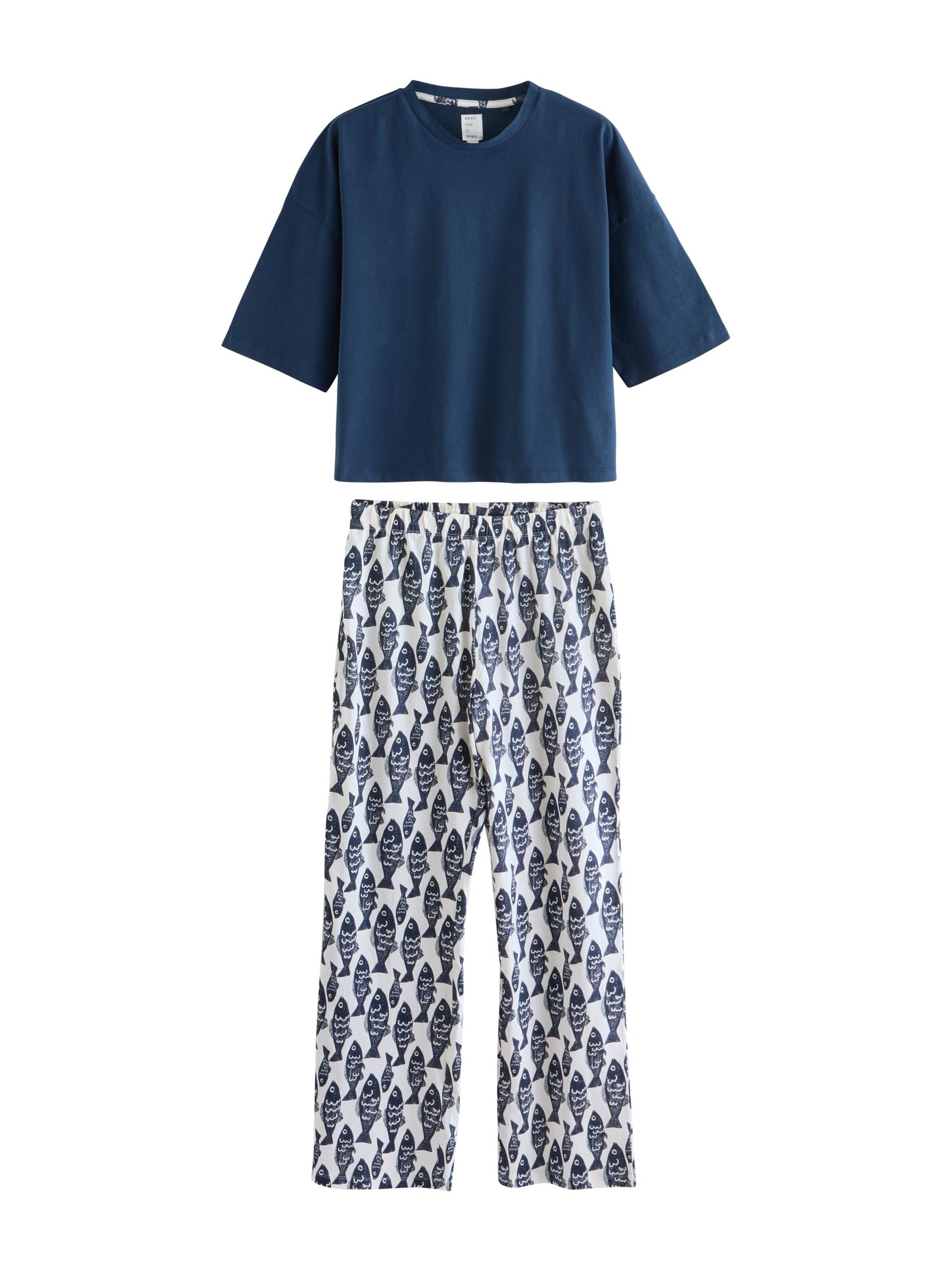 Next Pižama | mornarska / bela barva, Prikaz izdelka