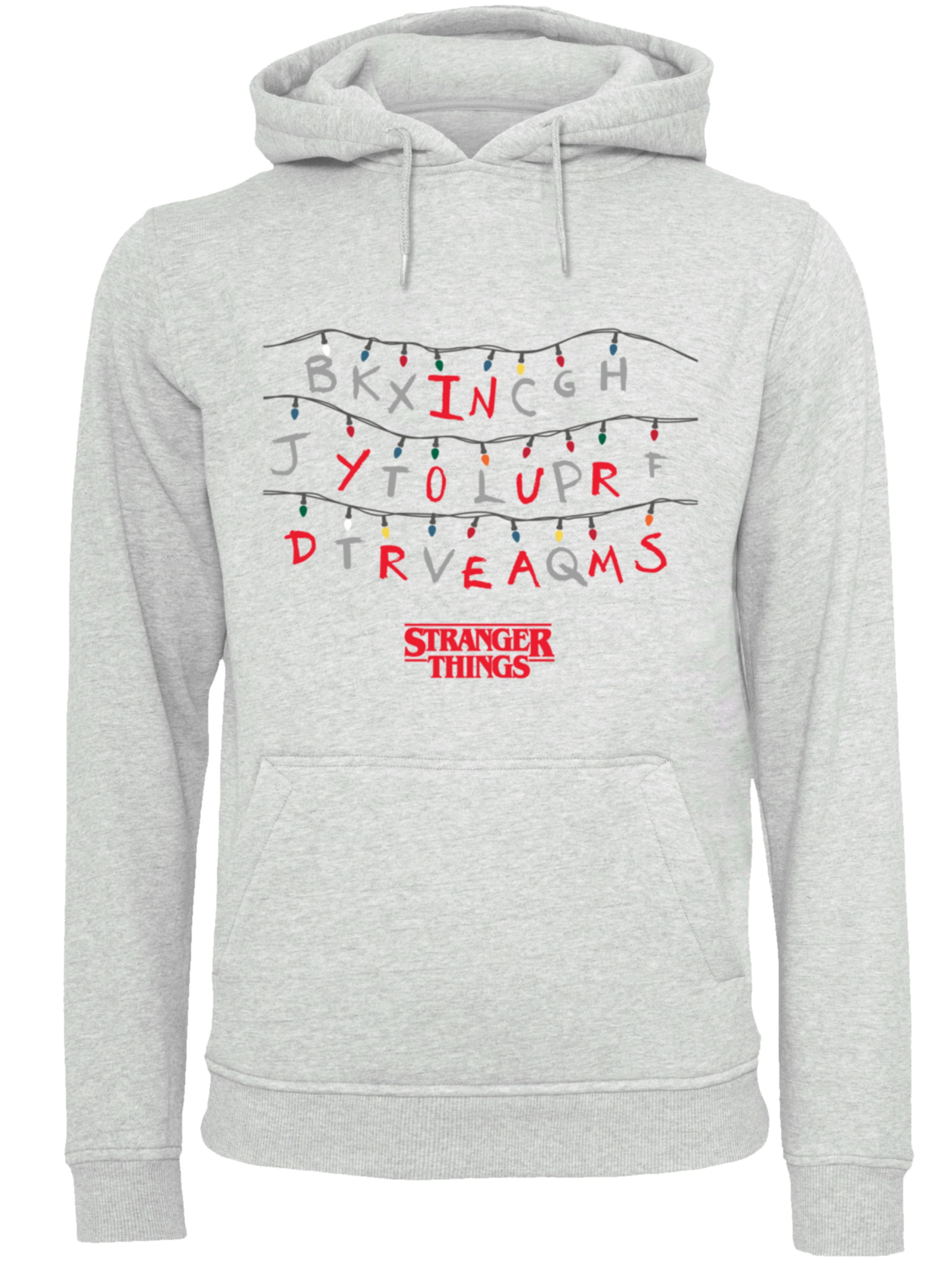 F4NT4STIC Sweatshirt 'Stranger Things In Your Dreams Netflix TV Series' in Grau: Vorderseite