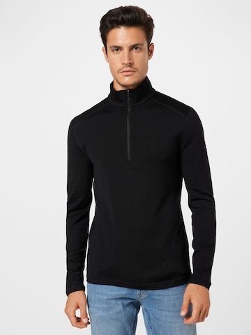 ICEBREAKER Athletic Sweater in Black: front