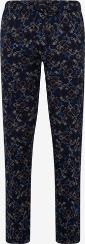 Hanro Pajama Pants ' Night & Day ' in Blue: front