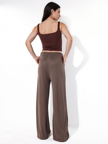 Busem Wide Leg Hose in Braun