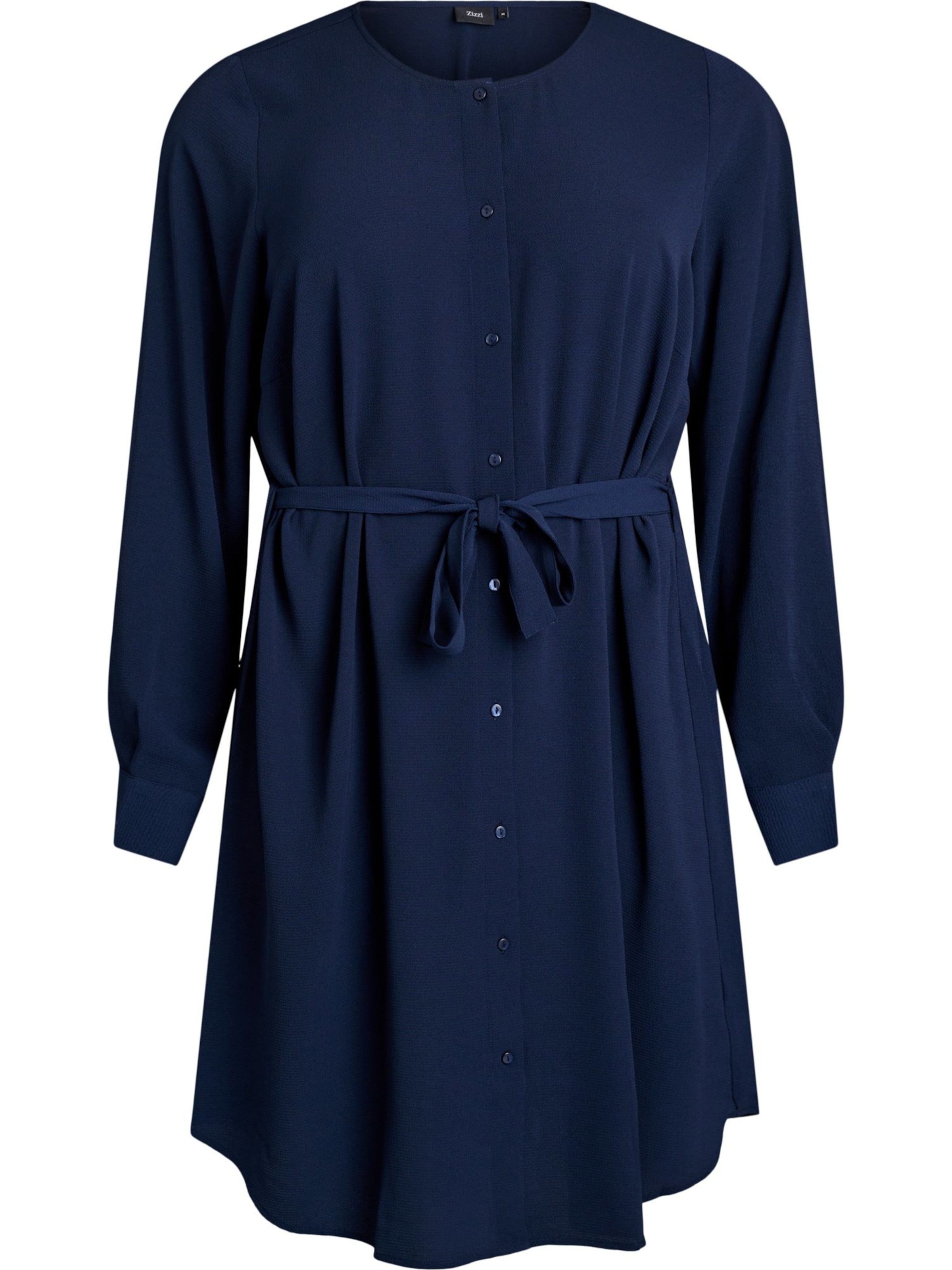 Zizzi Košilové šaty 'VANNI' – modrá: přední strana
