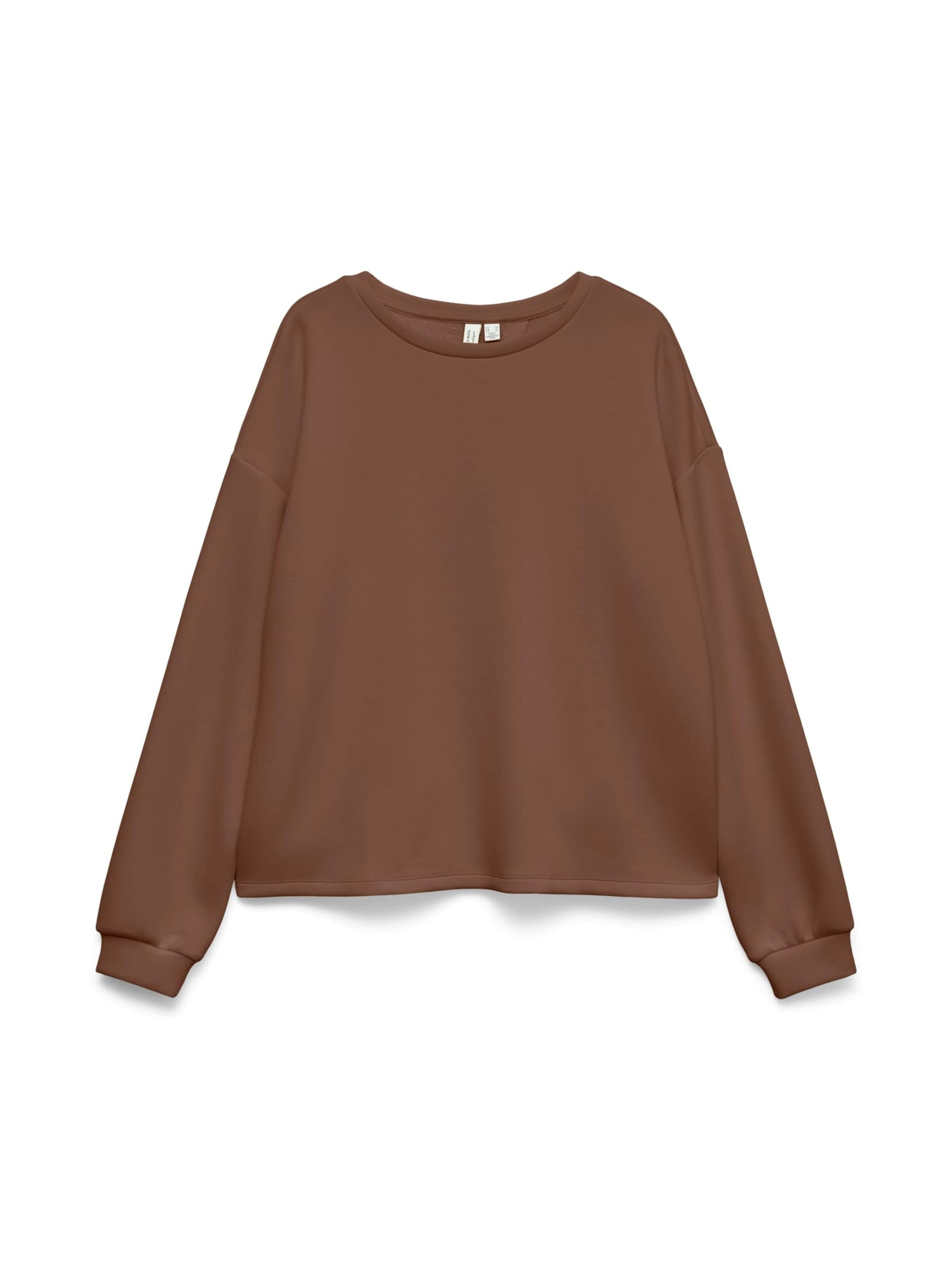 VERO MODA Sweatshirt 'Locca' in Bruin: voorkant