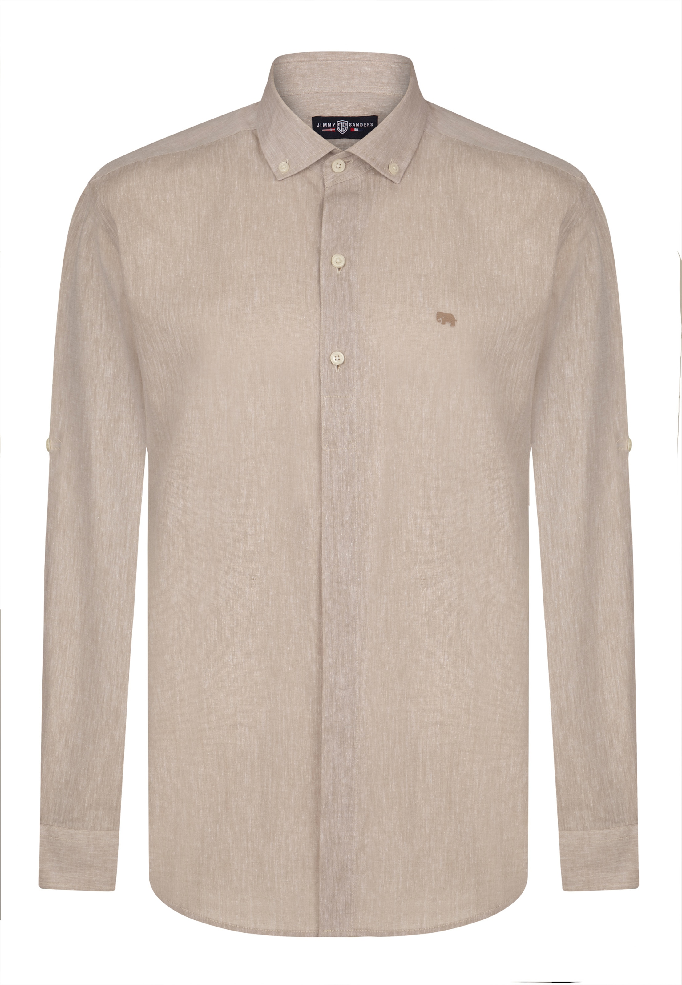 bēšs Jimmy Sanders Standarta piegriezums Krekls: no priekšpuses