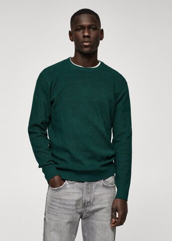 MANGO MAN Sweater 'antigua' in Green: front