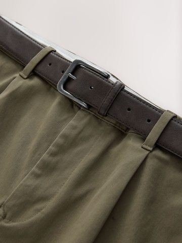 Next Regular Pleat-front trousers in Green