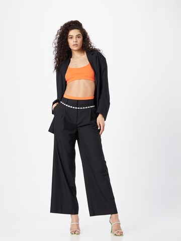 WEEKDAY Wide leg Pleat-front trousers 'Esme' in Black