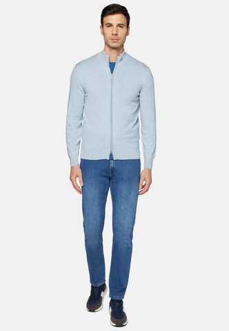 Boggi Milano Zip-Up Hoodie in Blue