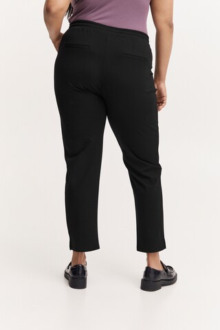 Fransa Curve Slim fit Pleat-Front Pants 'STRETCH' in Black