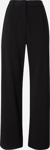 WEEKDAYWide Leg/ Široke nogavice Hlače s naborima - crna boja: prednji dio