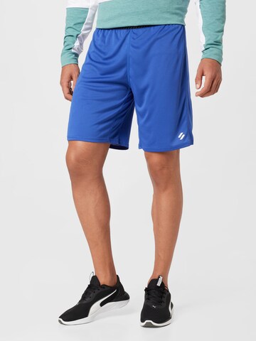 Superdry Regular Workout Pants 'Core' in Blue: front