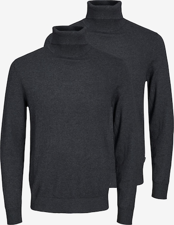 JACK & JONES Trui 'Emil Knit' in Grijs: voorkant