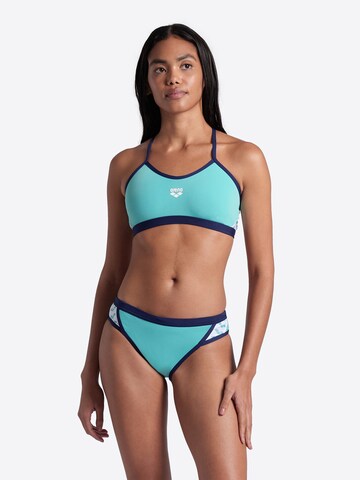 ARENA Bustier Sportbikini 'ICONS' in Blau: predná strana