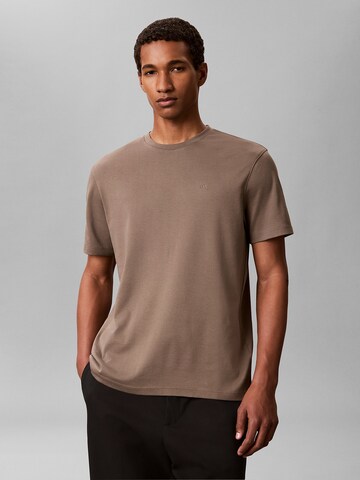 T-Shirt 'Supima' Calvin Klein en marron : devant
