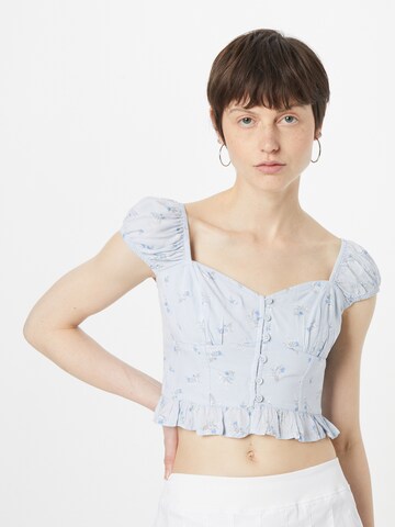 HOLLISTER Blouse in Blauw: voorkant