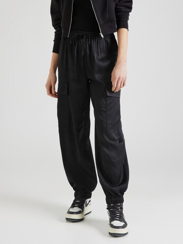 Y.A.S Tapered Cargo Pants 'Ezra' in Black: front