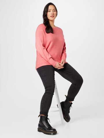 ONLY Carmakoma Sweater 'Adaline' in Pink