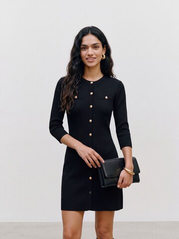 Robes en maille 'VMPicco' VERO MODA en noir : devant