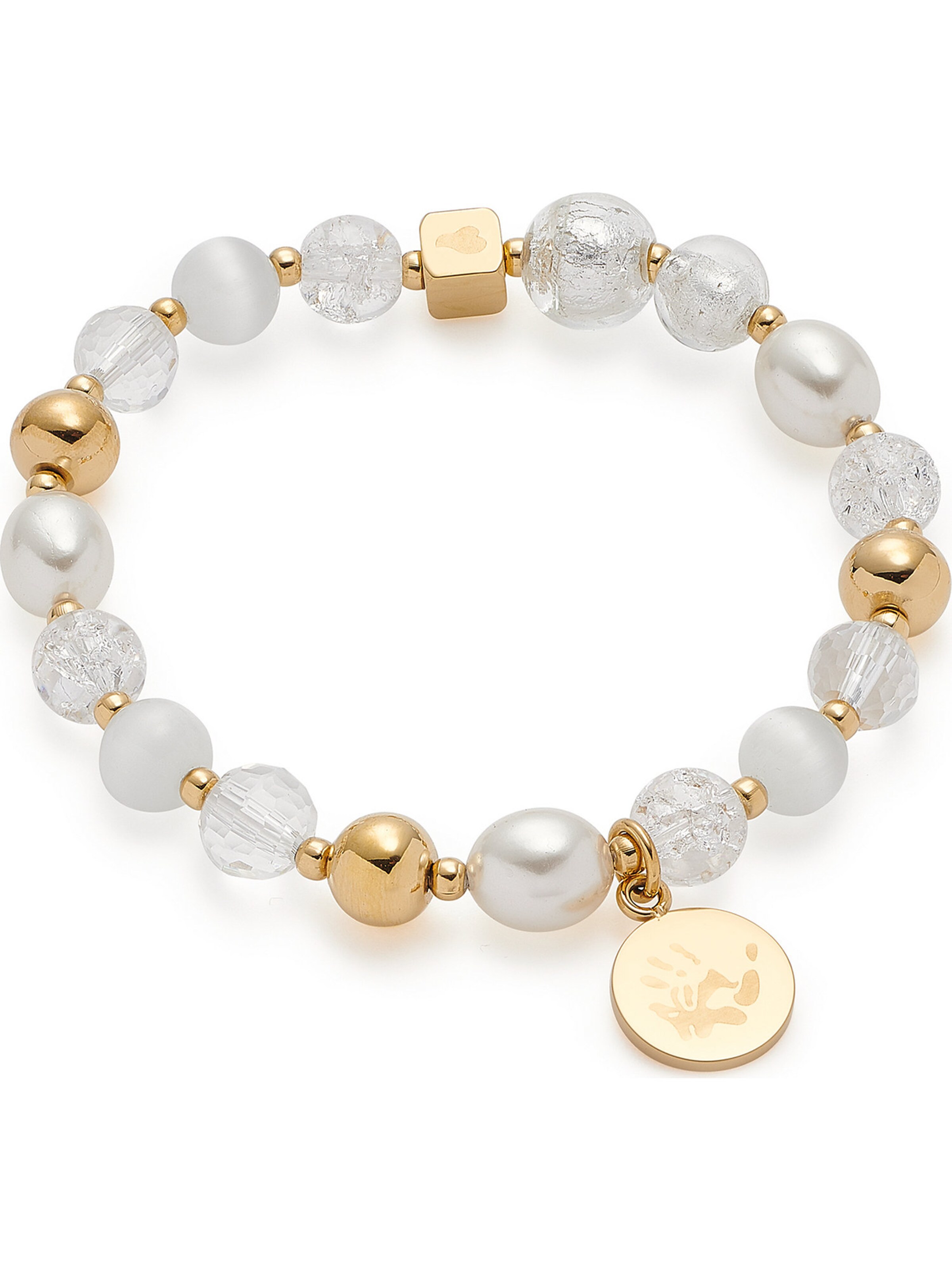 LEONARDO Bracelet in White: front