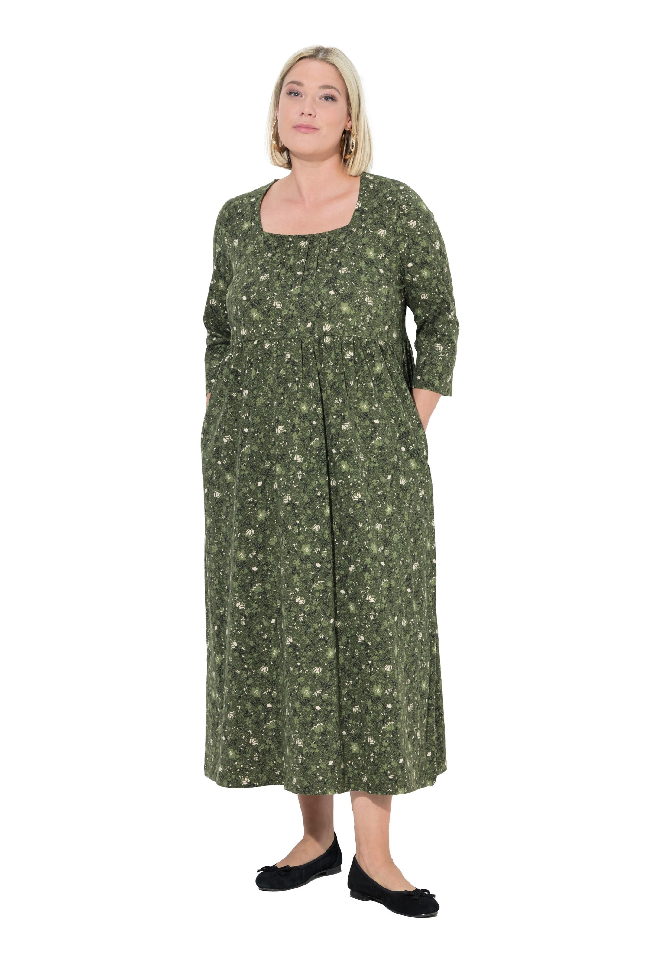 Ulla Popken Jurk in Groen: voorkant