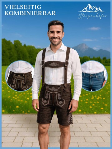 Steigenhöfer Regular Fit Trachtenhemd 'Trachtenhemd - Victor'‌‌‌‌‌‌‌‌ in Weiß