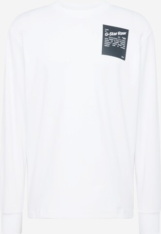 G-Star RAW T-shirt 'Tile' i vit: framsida