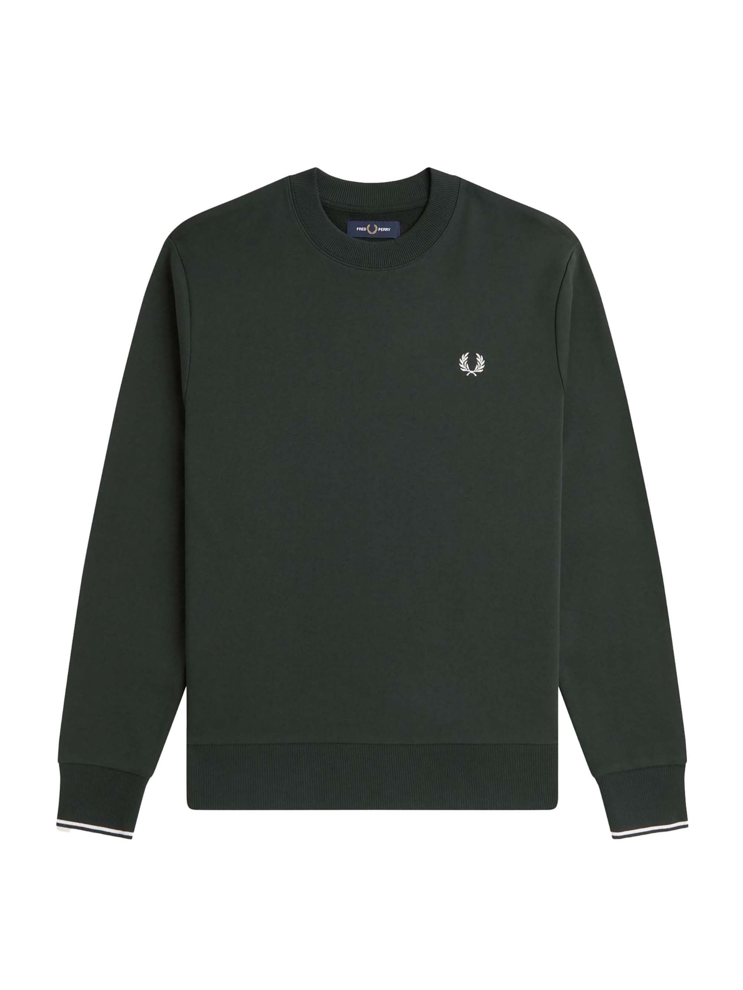 Sweat-shirt Fred Perry en vert : devant
