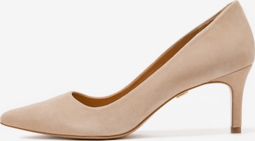 Kazar - Zapatos con plataforma en beige: frente