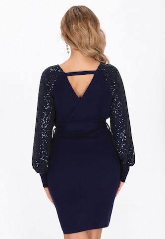 Robes en maille faina en bleu