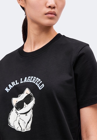 Karl Lagerfeld Tričko 'Ikon Choupette' – černá