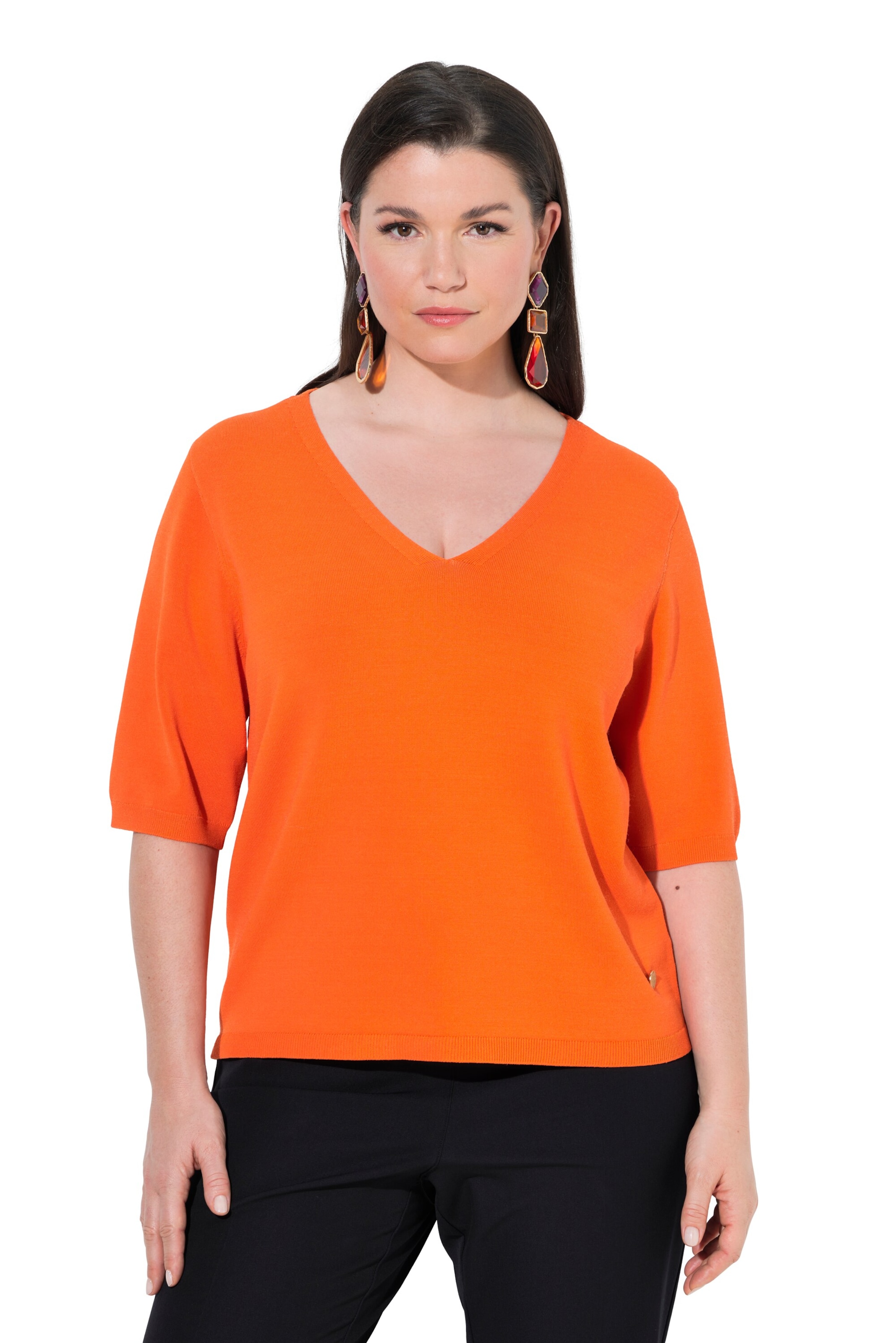 Ulla Popken Pullover in Orange: Vorderseite